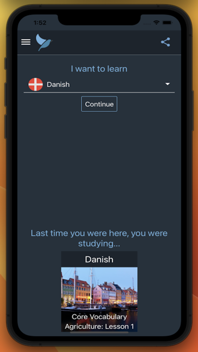 Bluebird: Learn Danish Screenshot