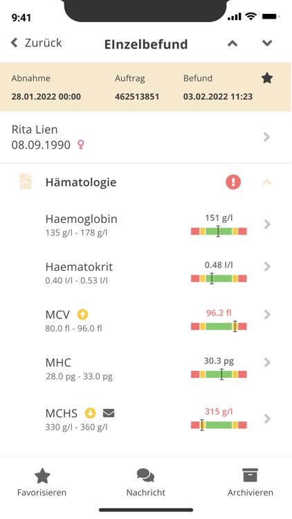 LAB Befund