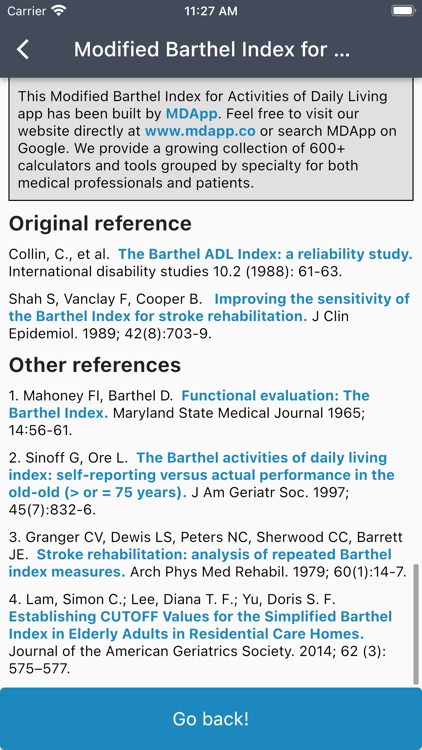 Modified Barthel Index for ADL screenshot-5