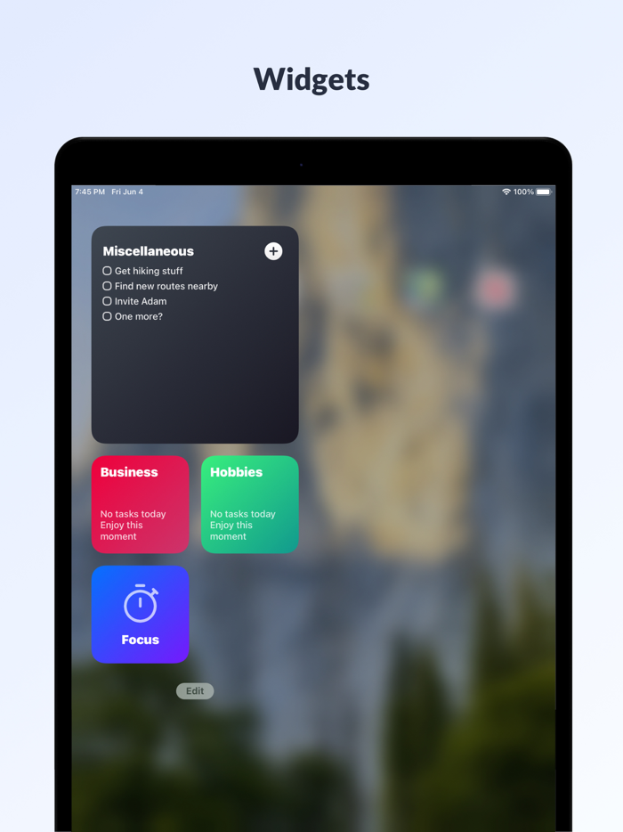 Zones Todo list  widget
