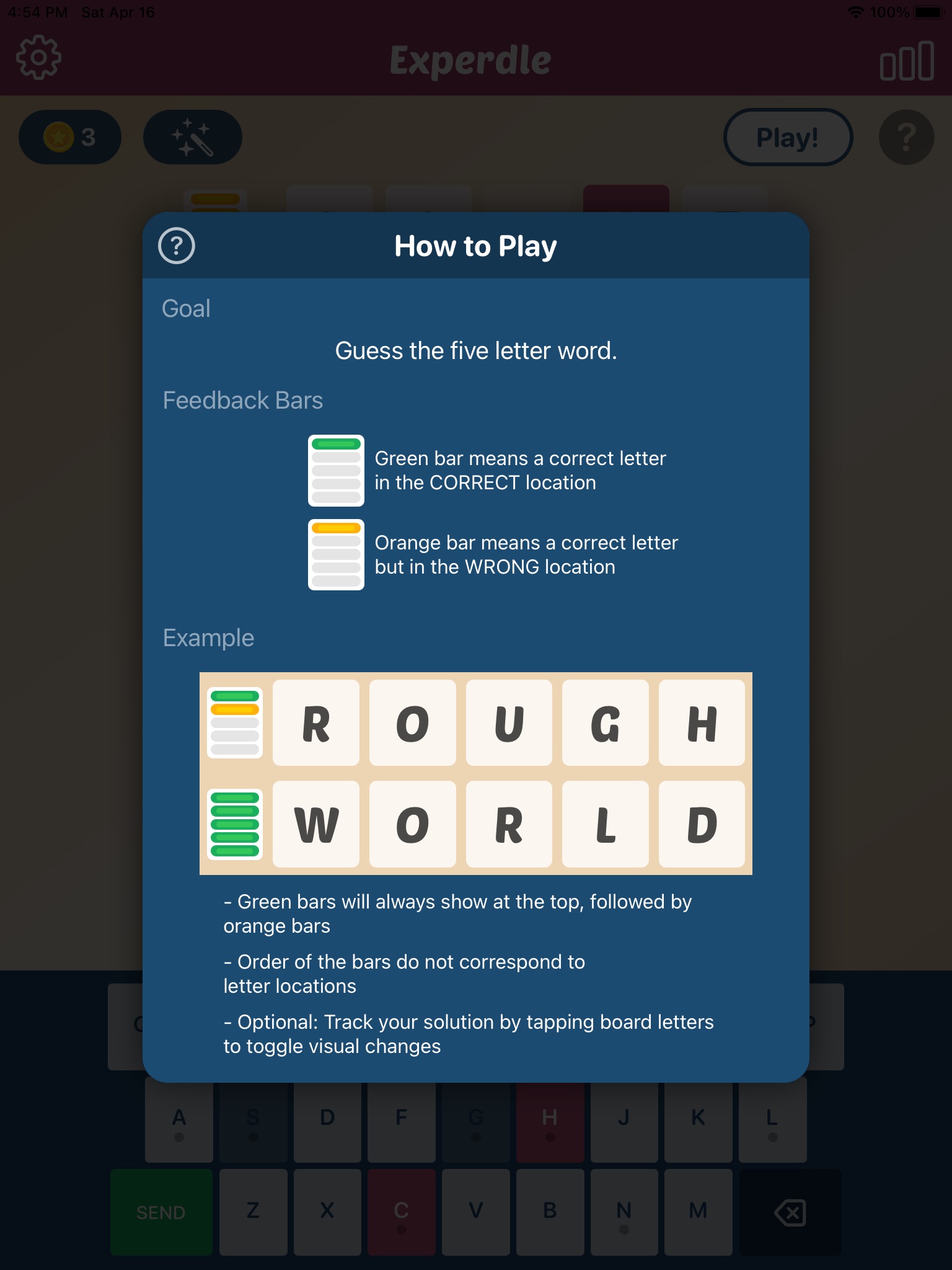 Experdle - For Word Experts screenshot 2