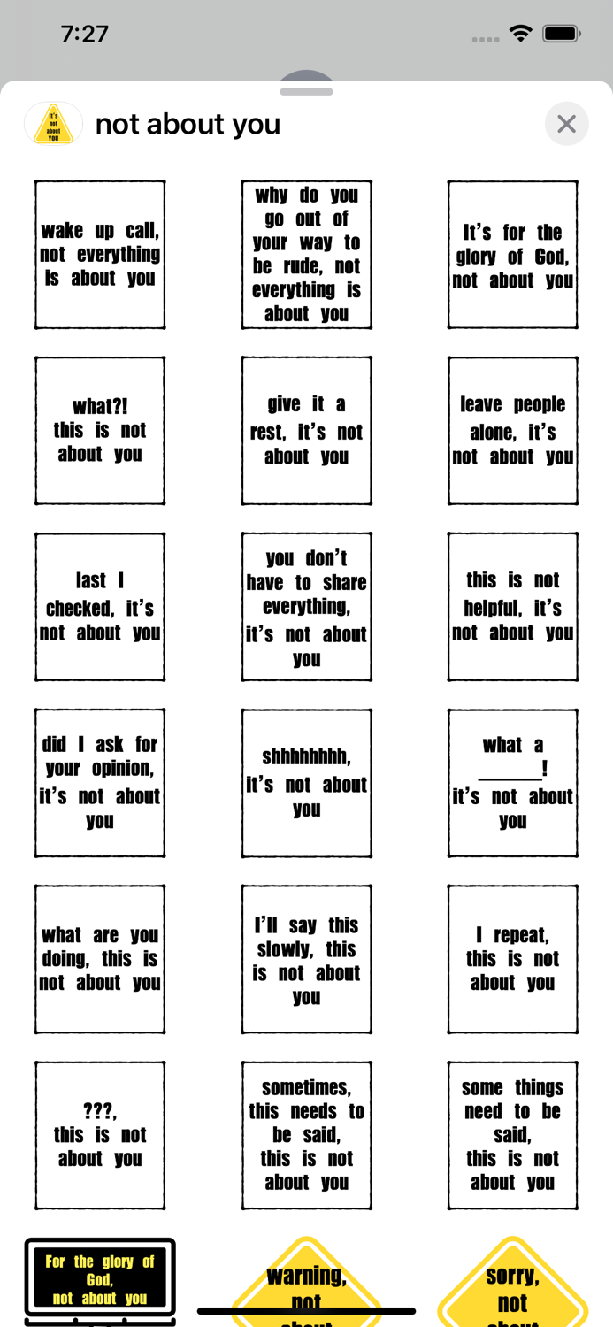 not about you stickers