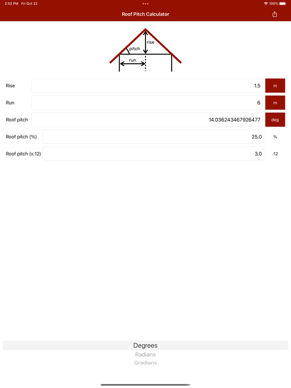 Roof Pitch Calculator screenshot 4