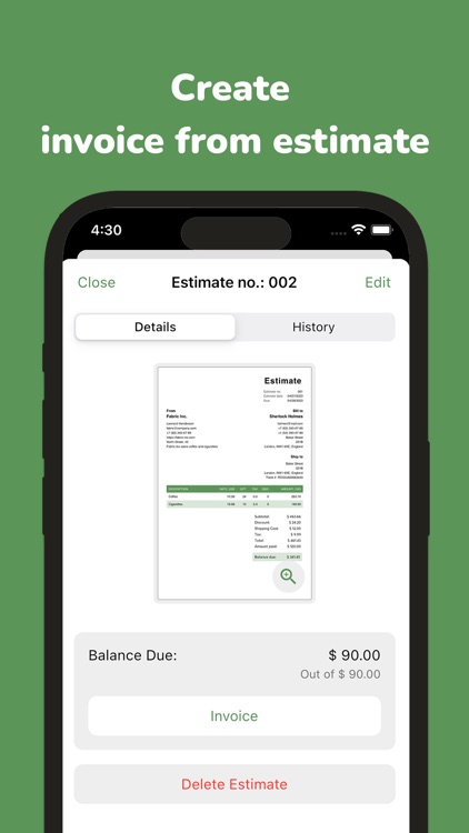 Easy Invoice Maker & Estimate screenshot-3