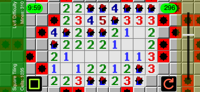 Warped Mines Minesweeper Game