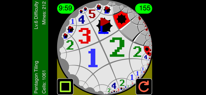 Warped Mines Minesweeper Game
