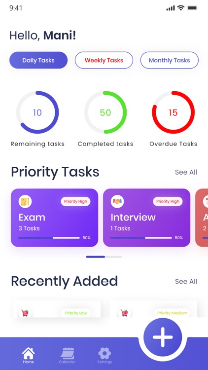 My Tasks App: To Do List