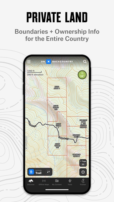 onX Backcountry Snow/Trail GPS Screenshot