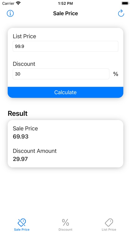 Discount Calculator - Percent