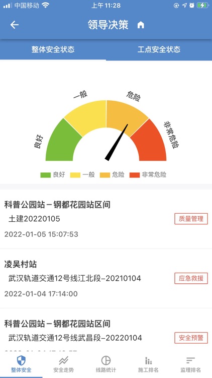 武汉轨道交通12号线质量安全管理平台