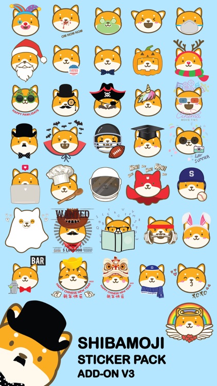 Shibamoji Shiba Sticker Add-On