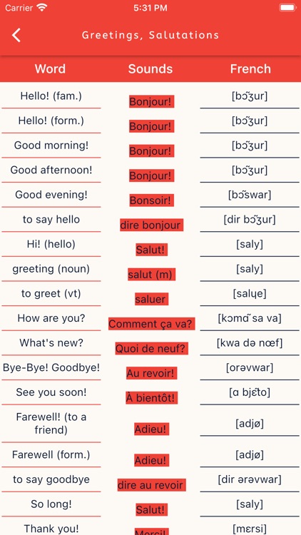 Learn French Vocabulary! screenshot-3