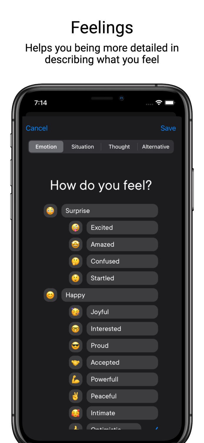 Feelings - Your moods diary