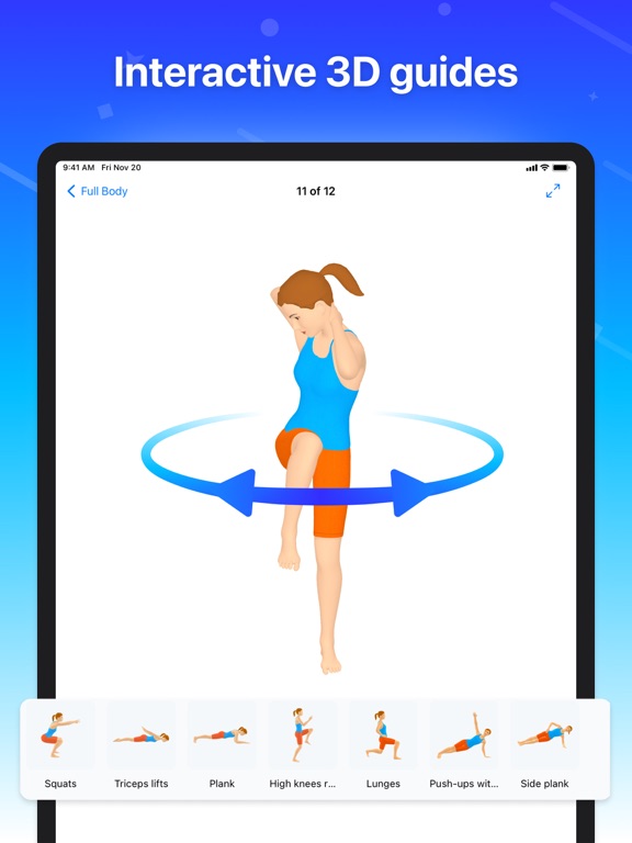 Seven: Home Workout & Exercise iPad app afbeelding 6