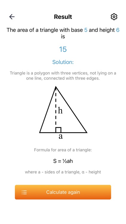 Area of triangle