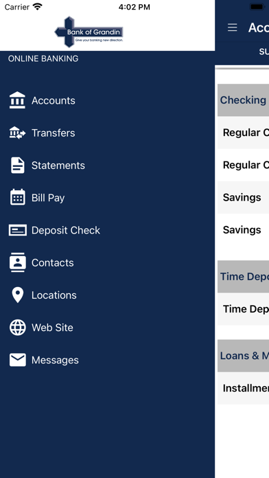 Bank of Grandin Mobile screenshot 2