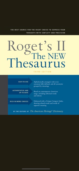 Roget S Ii New Thesaurus On The App Store