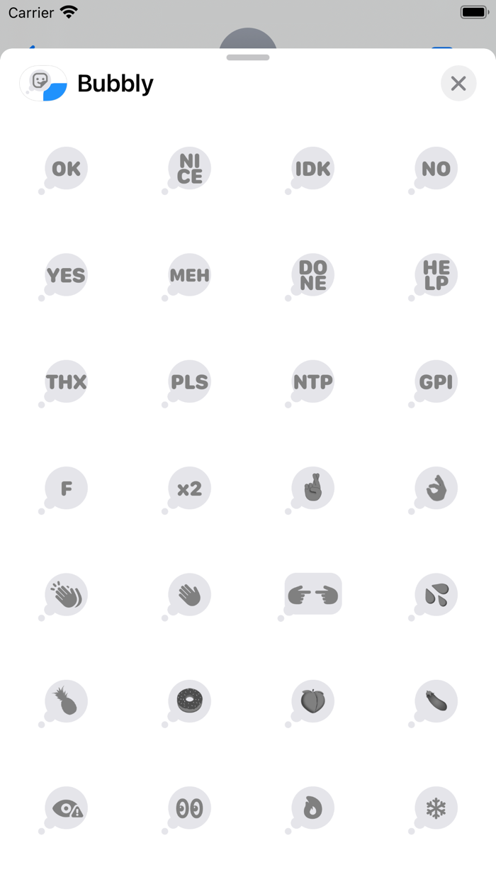 Bubbly - Tapback Stickers