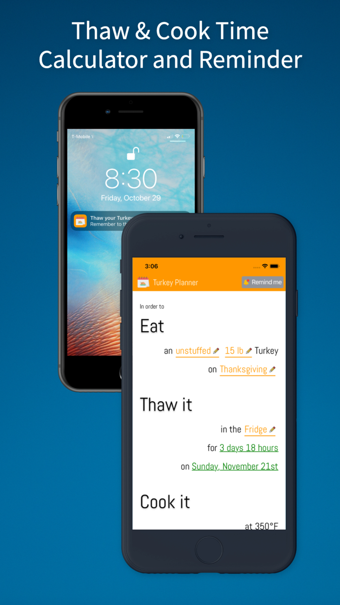 Turkey Planner - Thaw  Cook