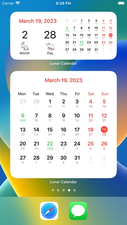 Lunar Calendar And Widget