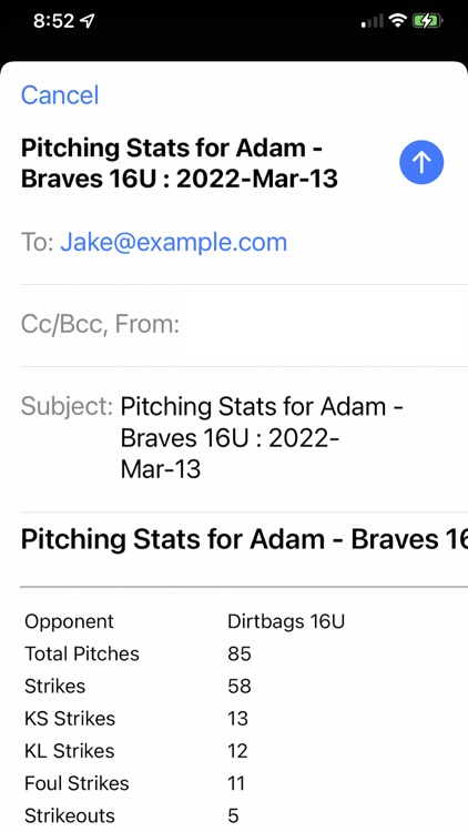 Pitch Counter & Stat Tracker