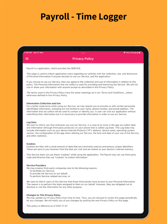 Payroll -Time Logger