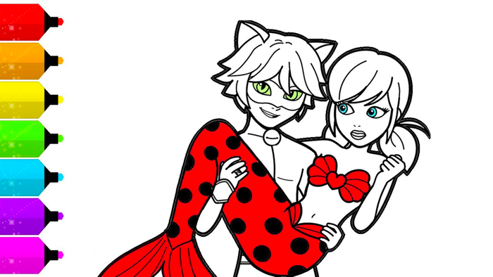 Ladybug Coloring Book and Draw