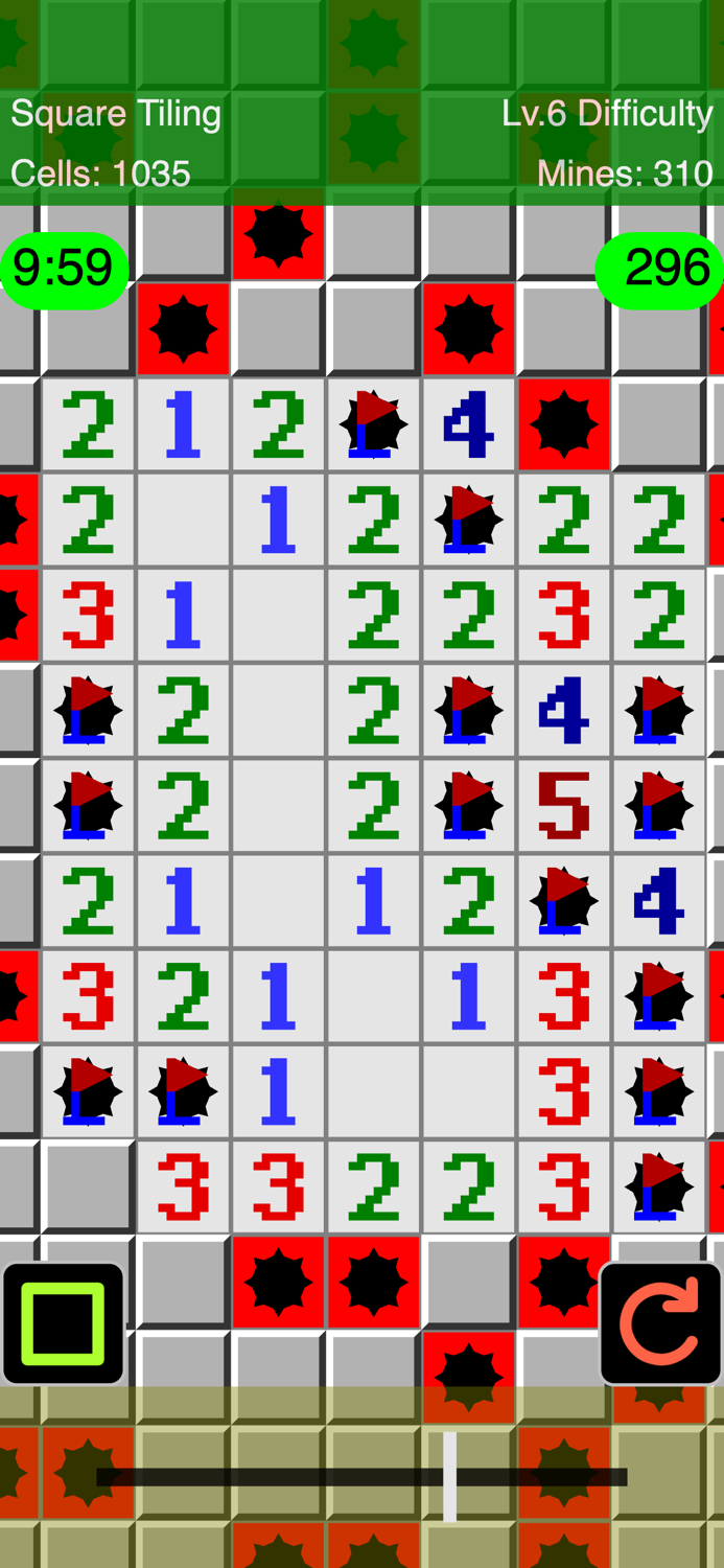 Warped Mines Minesweeper Game