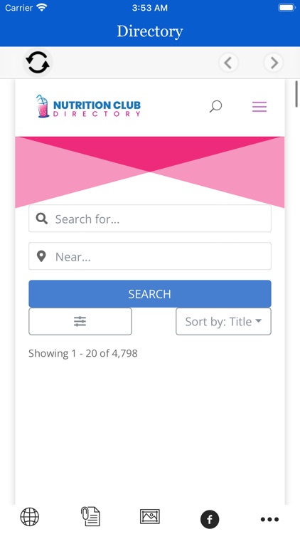 Nutrition Club Directory