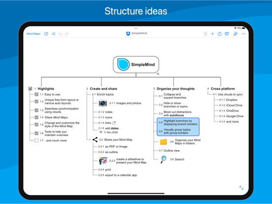 SimpleMind Pro - Mind Mapping screenshot 3