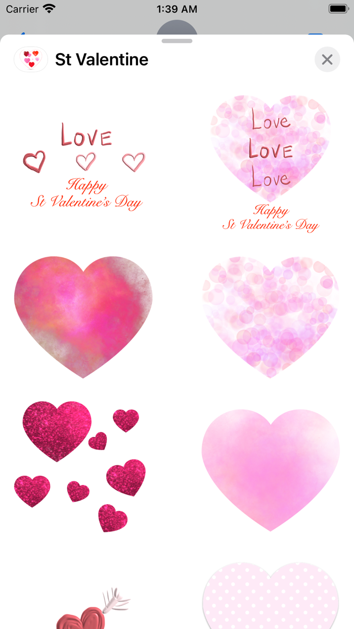 St Valentine stickers