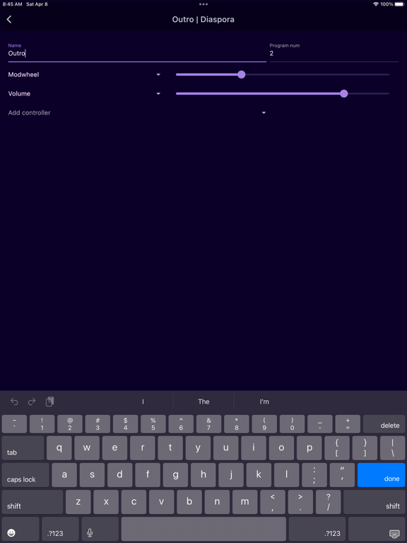 MIDI Set List screenshot 2