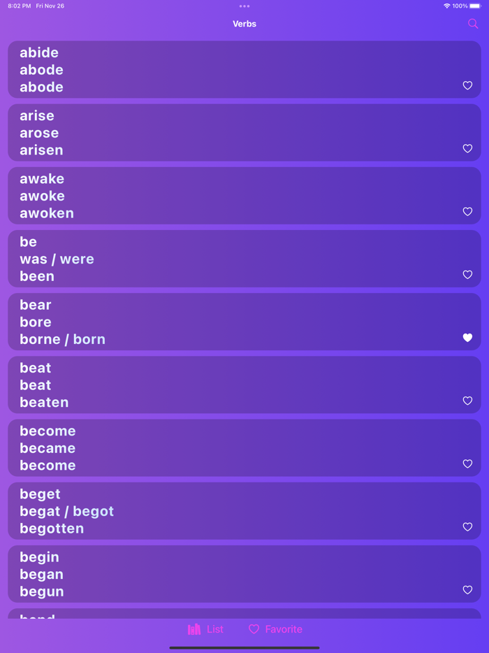 V? - Irregular verbs