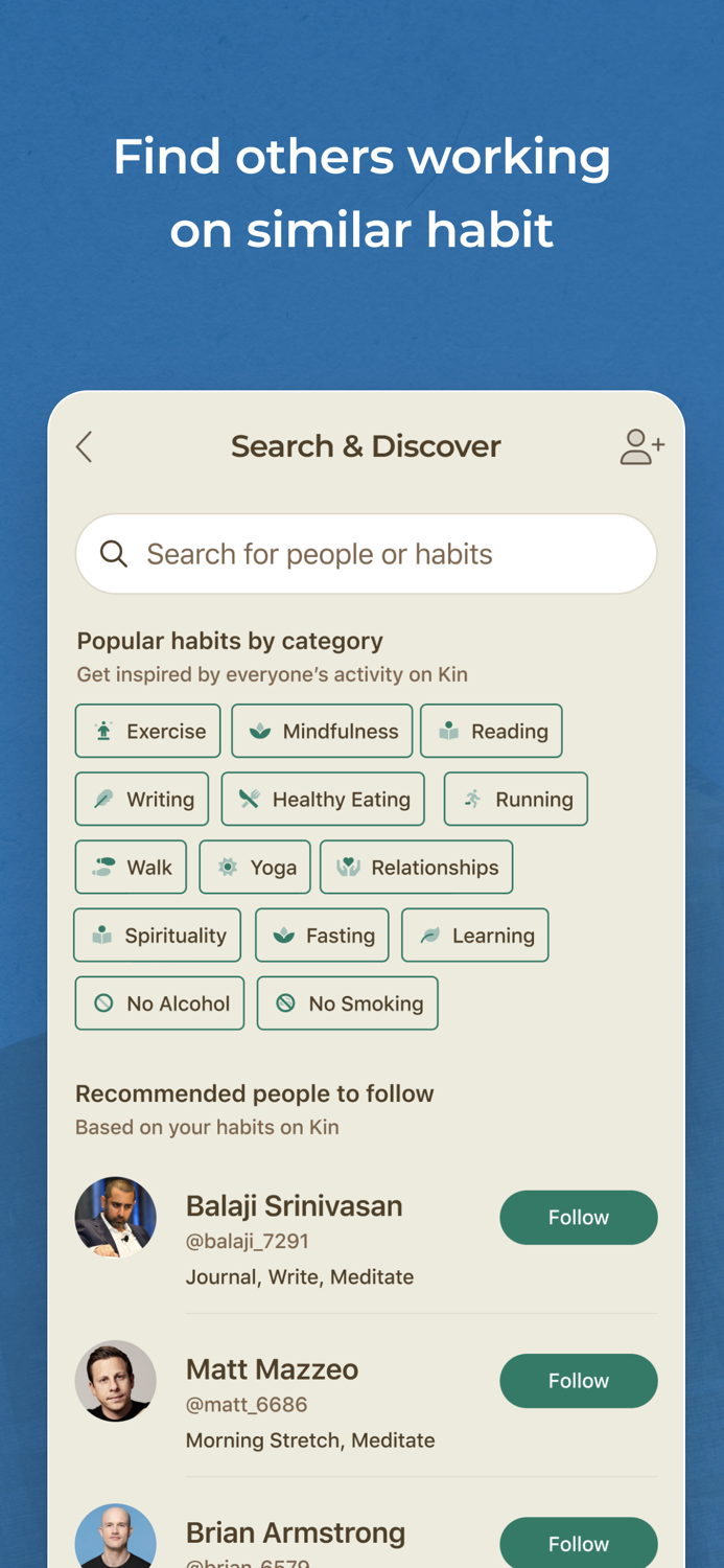 Kin Social Habit Tracker