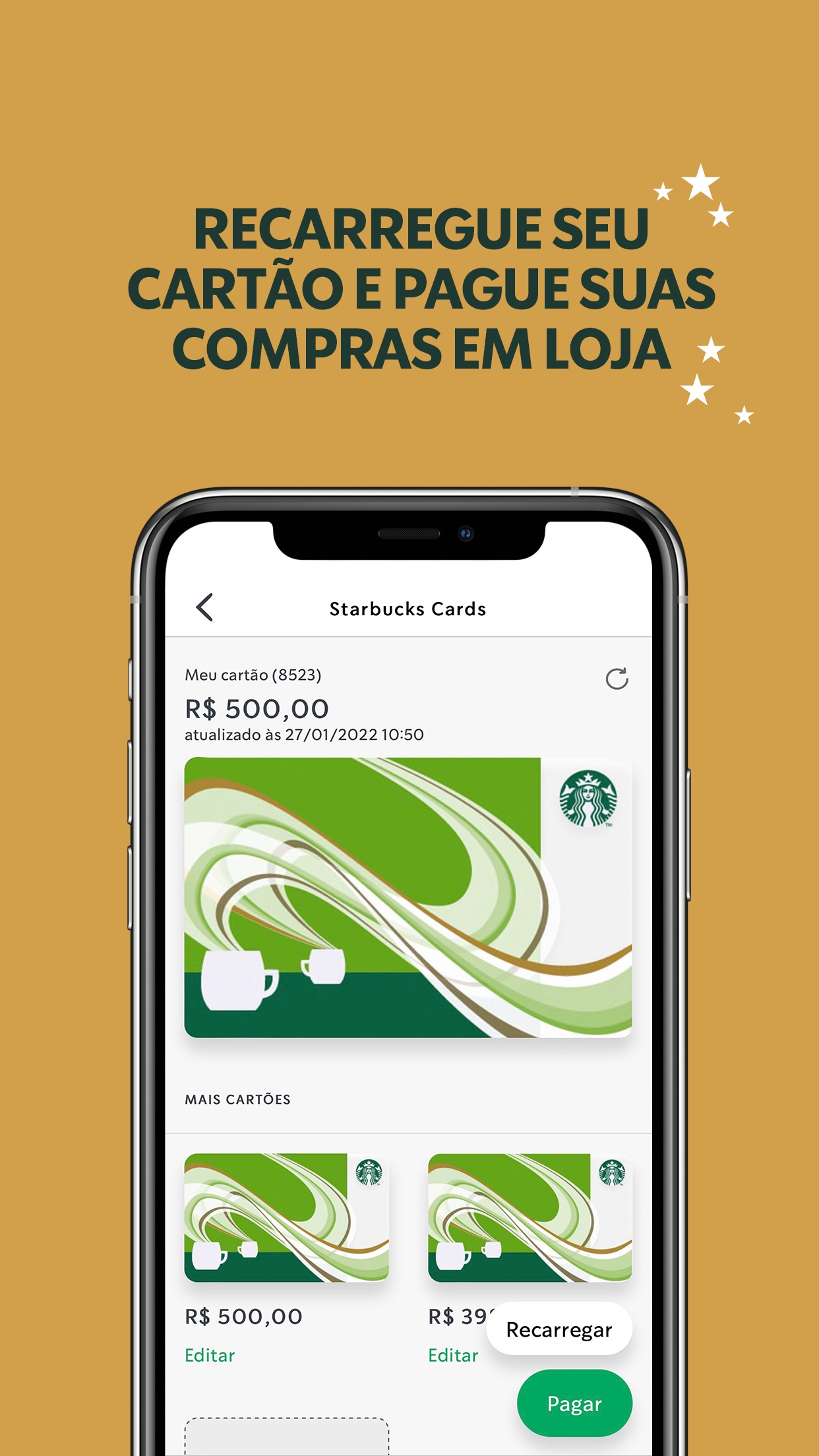Screenshot do app Starbucks Brasil