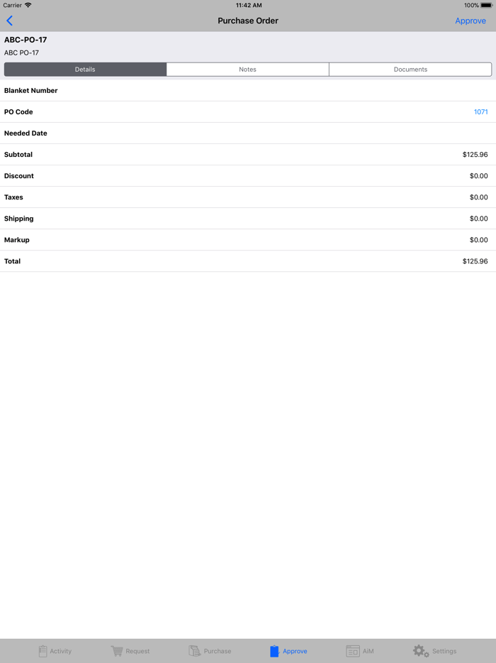 Perform 13.0 Material Request