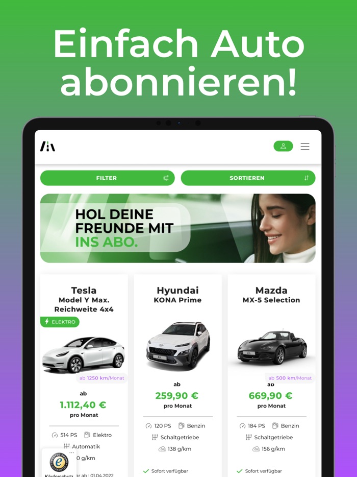 ViveLaCar Schweiz Auto-Abo