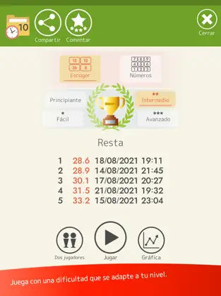 Screenshot 5 Cálculo mental iphone