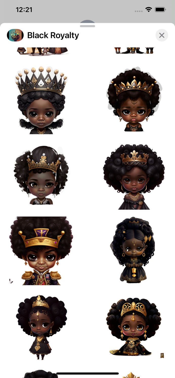Black Royalty Stickers