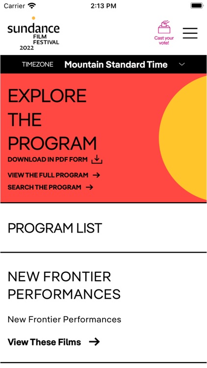 Sundance Film Festival App