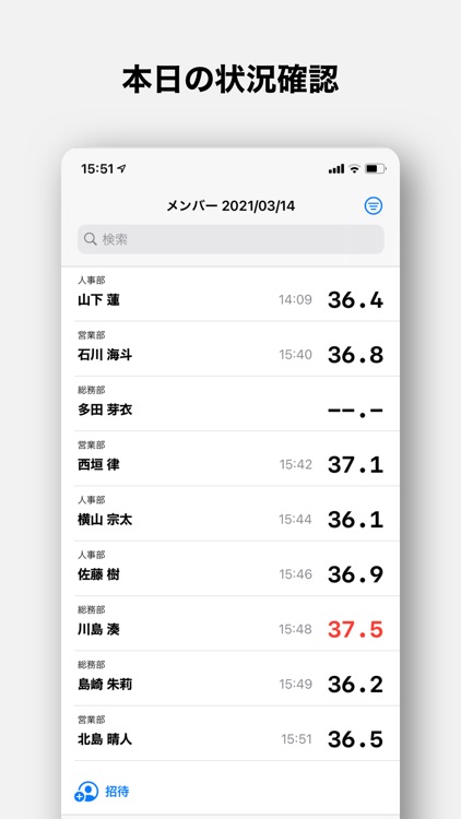 クラウド体温管理