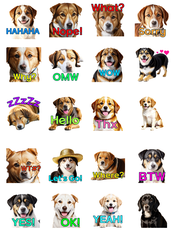 Golden Puppy Stickers
