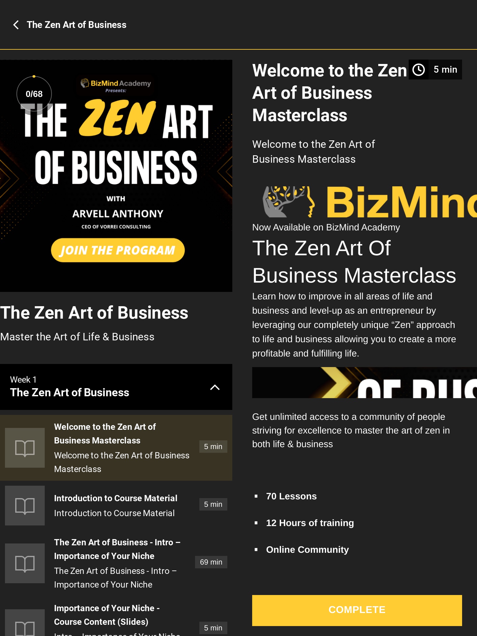 Biz Zen screenshot 2