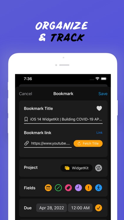 Bookmarks: Organize & Track