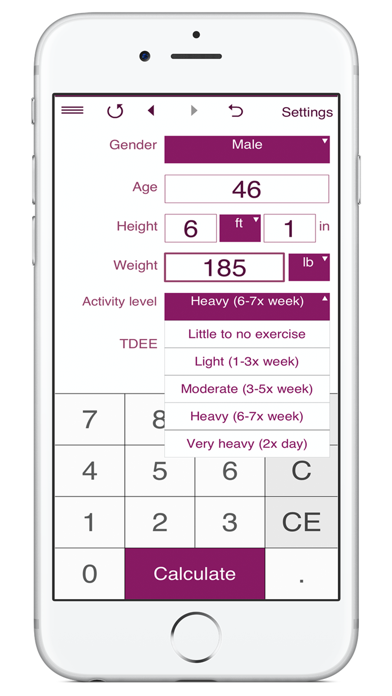 TDEE Calculator + BMR + BMI screenshot 3