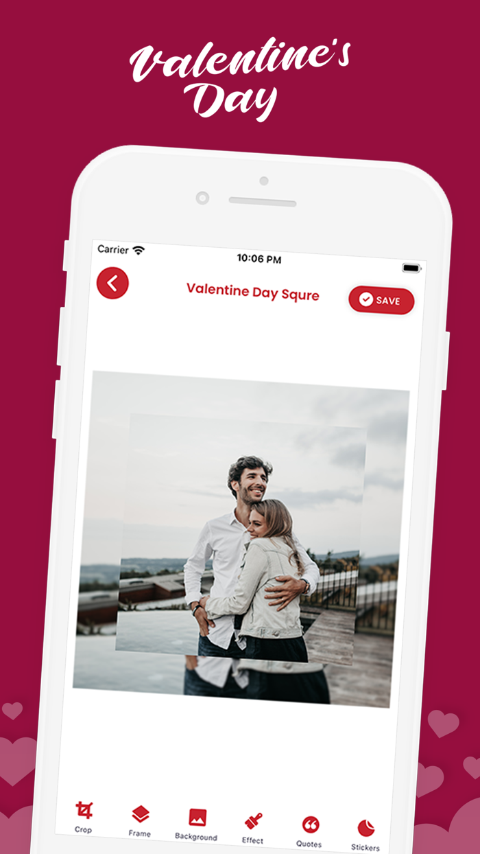 Valentines Squre photo frame