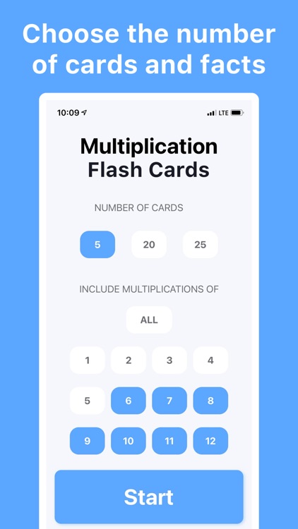 Multiplication Flash Cards Set