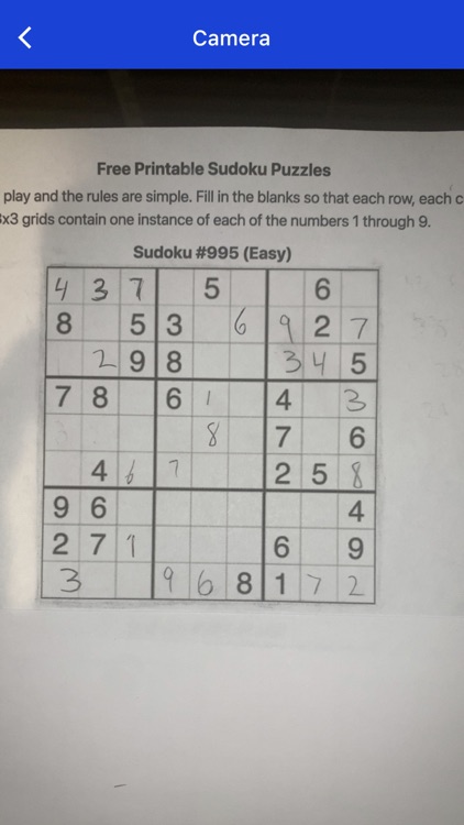 Sudoku Cam