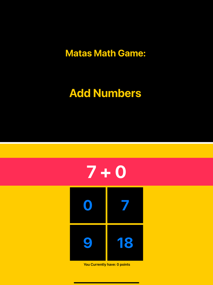 Math Game Add Numbers