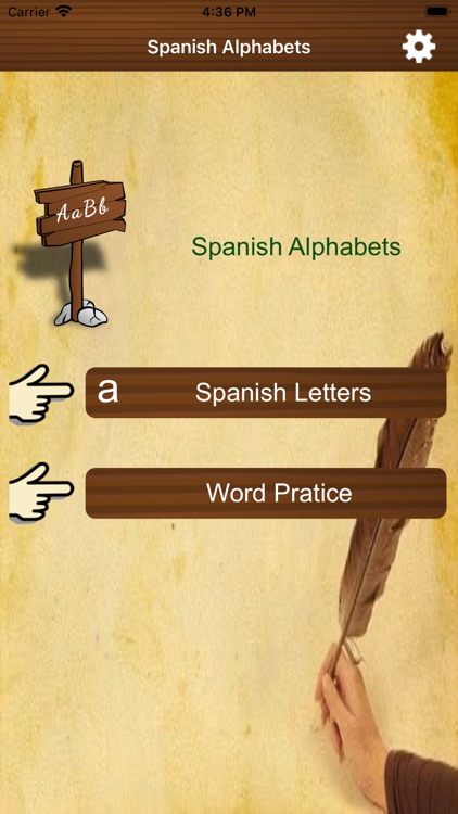 Spanish Alphabets Writing